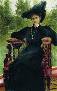 Ilya Yefimovich Repin Portrait of actress Maria Fyodorovna Andreyeva oil